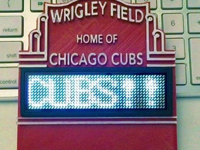 wrigley field marquee standing sign buildings structures baseball chicago cubs leds 3d print model - Mito3D