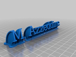 my customized sweeping name plate sanchez font office 3d print model - Mito3D