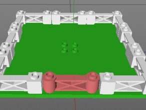 lego paddock gate construction toys farm compatible openscad 3d print model - Mito3D