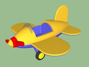 playmobil 123 compatível avião brinquedos jogos 3d print model - Mito3D