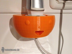 toothbrushholder braun oral-b triumph bathroom cute face robotmama toothbrush holder 3d print model - Mito3D