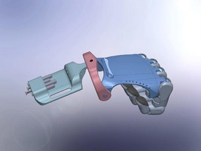 cathys glücklichen fin prothetische hand, Bowdenzug-push-pull-Variante andere aktivieren mechanische hand die Prothese Prothetik 3d print model - Mito3D