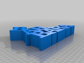 barbara palavra escultura esculturas personalizado 3d print model - Mito3D