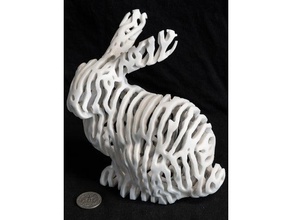 bunny zebra Tiere strukturierte 3d print model - Mito3D