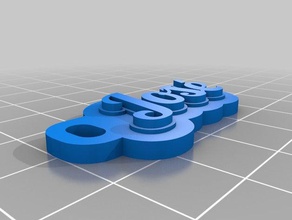 jos&eacute Schlüsselanhänger angepasst 3d print model - Mito3D