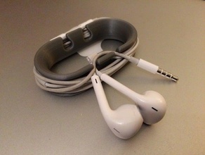 auriculares de botón sp0ol el audio gestión cables organizador los iphone auricular smartphone 3d print model - Mito3D