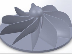 modelo turbina usando ressalto por limite de engenharia solidworks 3d print model - Mito3D