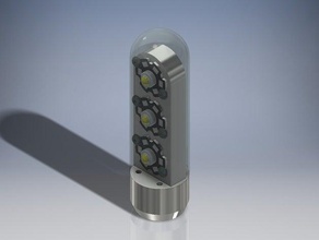 20mm estrella de la bombilla led asamblea hobby 3d print model - Mito3D