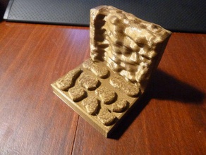 cavern wall tile 3 models dungeons dragons dwarven forge openforge 3d print model - Mito3D