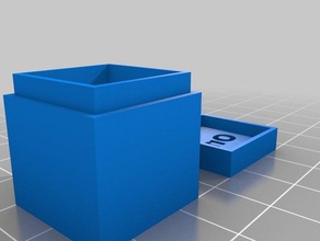 box eine 2 cm schriftart 5 Container angepasst 3d print model - Mito3D