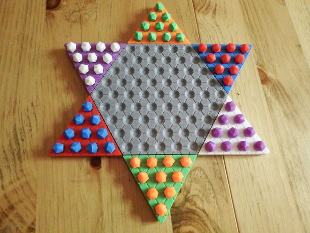 chinese checkers folding games 3D print model - Mito3D