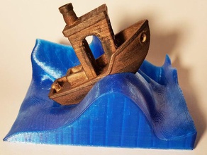 wave stand 3dbenchy jolly 3d printing torture-test art boat fun home 3d print model - Mito3D
