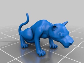 gato de cuatro pies los animales 3d print model - Mito3D
