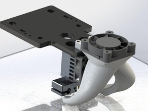 fang fan duct tevo tarantula dual extruder stock 3d printer accessories extrusion 3d print model - Mito3D
