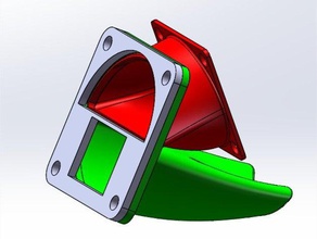 radial-Lüfter-adapter-Platte 3d Drucker Teile - Lüfter fan duct 3d print model - Mito3D