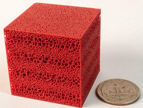 voronoi-Schaum-anisocube math Kunst Mikrostrukturen 3d print model - Mito3D