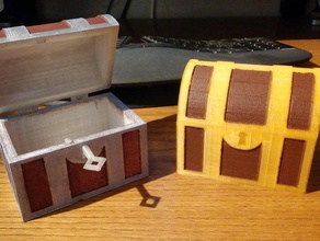 chest lock toys games hinge key pirate treasure 3d print model - Mito3D