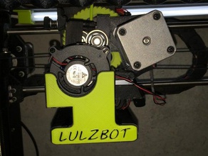 lulzbot mini double cooling duct 3d printer accessories blower 3d print model - Mito3D