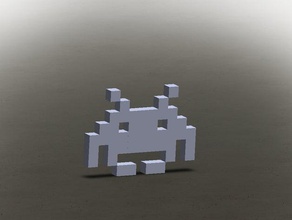 space invaders alien 2 games old school 3d print model - Mito3D