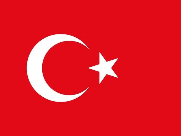 turquia bandeira outros bayrak crescente standart estrela trk bayra 3D print model - Mito3D