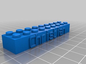 christan lego blok necklacekeychain inşaat oyuncaklar özelleştirilmiş 3d print model - Mito3D