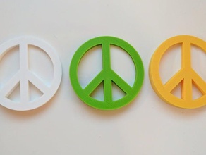 peace symbol angled signs logos 3d print model - Mito3D