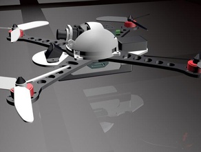 dôme copter rc des véhicules drohne drone fpv racer quadricoptère quadrocopter course quadcopter 3d print model - Mito3D
