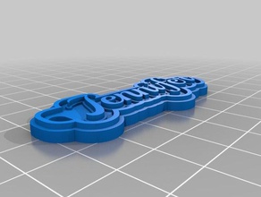 jennifer llavero llaveros personalizado 3d print model - Mito3D