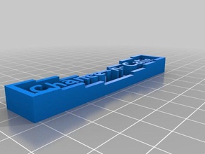 chance name plate learning customized 3d print model - Mito3D