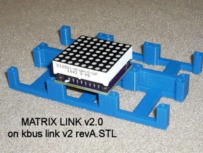 Montageplatte, Rahmen 8x8-led-Modul-array matrix - Elektronik fc-16-led led-array led-Halter led-matrix led-Fassung max7219 3d print model - Mito3D