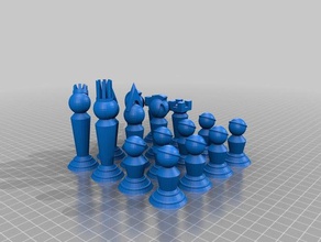 simple chess set 3d printing 3d print model - Mito3D