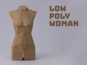 low-poly Frau Skulpturen Kunst weiblich mannequin kein support Oberkörper 3d print model - Mito3D