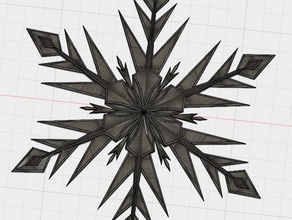snowflake 3d printing christmas frozen 3d print model - Mito3D