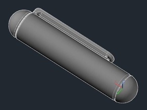 Gürtel-clip container - Zubehör bugout clip-on Pille-container überleben tool 3d print model - Mito3D