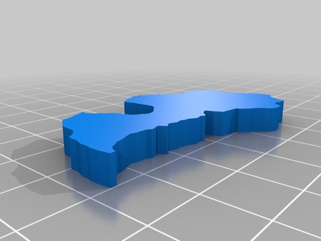contorno de letónia 3d impressão latvija wiki 3D print model - Mito3D