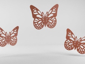 butterfly 2d art 3d print model - Mito3D
