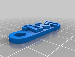 keychain bea keychains customized 3d print model - Mito3D