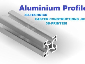 3d-printable profiles diy aluminium profile construction prototype 3d print model - Mito3D