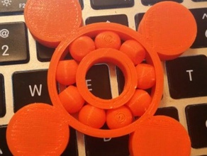 print place fidget spinner 3d printing ball bearing toy 3d print model - Mito3D