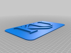 la placa de licencia ku letras 3d impresión 3d print model - Mito3D