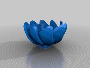 my customized lotus-like flower math art 3d print model - Mito3D