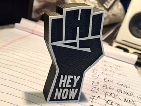howard stern fist hey now signs logos 3dmuckychris sirius 3d print model - Mito3D