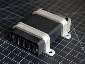 unter-dem-Schreibtisch-Halterungen Teile Schreibtisch-organizer hardware 3d print model - Mito3D