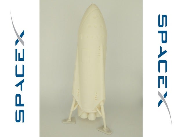 spacex gezegenler arası ulaşım sistemi araç sömürge onun mars model roket uzay aracı 3D print model - Mito3D