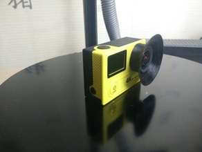 eken h8 pro de la lente protector del capó cámara acción leva h9 gopro 3d print model - Mito3D