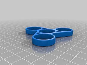 tri-bearing spinner slant alumafx 2d art edc toy 3d print model - Mito3D