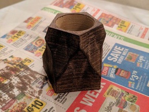Vulkan vase 3d drucken cup fertig Halter Berg - Organisation pot sand Fleck steil usb Holz füllen 3d print model - Mito3D