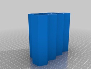 my customized parametric honeycomb utensil holders containers 3d print model - Mito3D