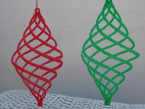 helical holiday ornament math art openscad 3d print model - Mito3D
