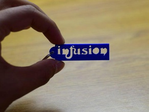 infusion key-tag Schlüsselanhänger 3d print model - Mito3D
